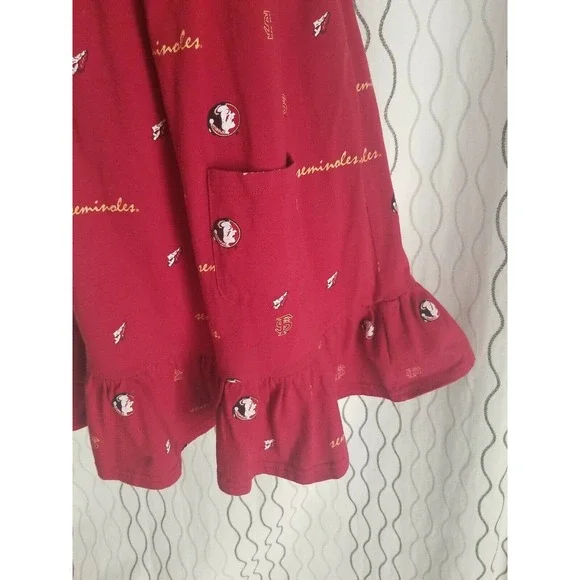 es COLLEGE CLASSICS SUNDRESS STRAPLESS FS Seminole Red White Strips Size XL - Picture 6 of 12